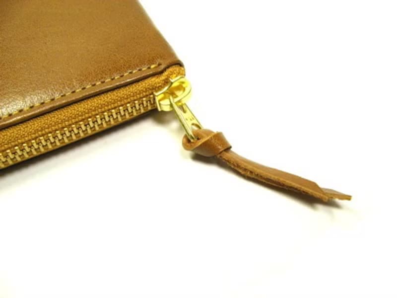 バッファロー boxファスナー二つ折り財布 キャメル