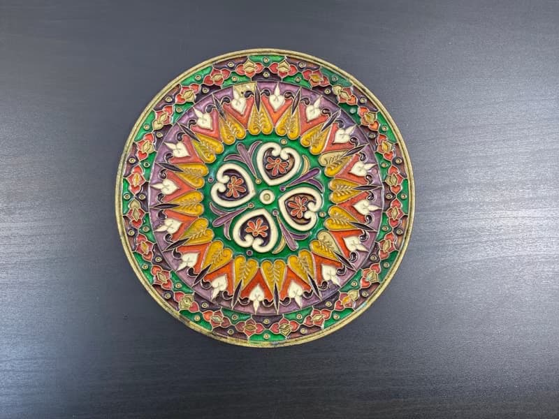 復古華麗琺瑯和青銅牆壁裝飾板 Smalto tex 波西米亞風別緻裝飾