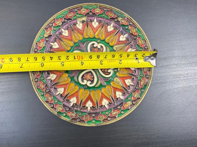 復古華麗琺瑯和青銅牆壁裝飾板 Smalto tex 波西米亞風別緻裝飾