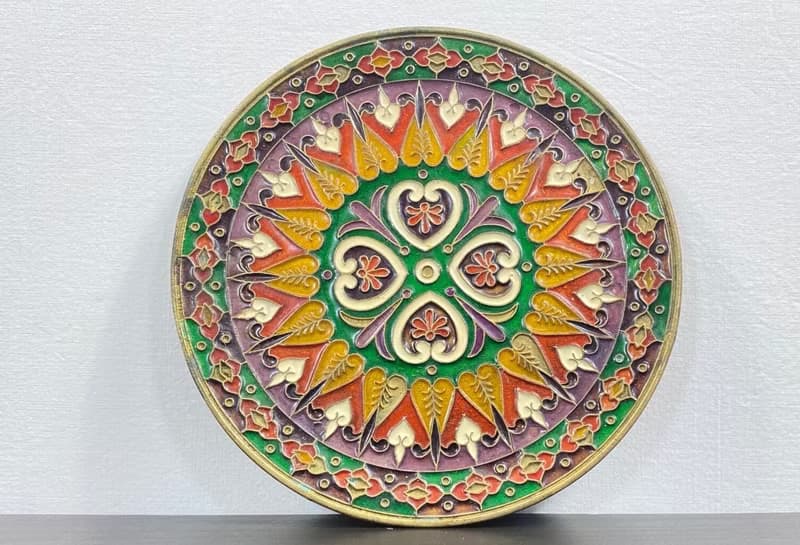 復古華麗琺瑯和青銅牆壁裝飾板 Smalto tex 波西米亞風別緻裝飾