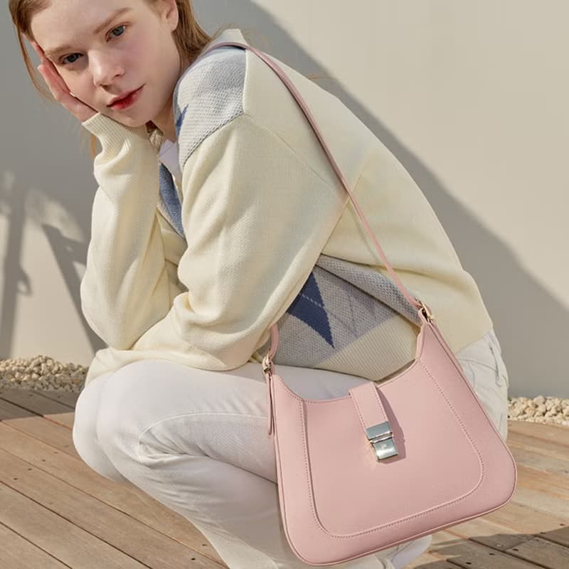 韓國LALA BAG | 粉紅色 | 腋下包 側背包 斜孭袋