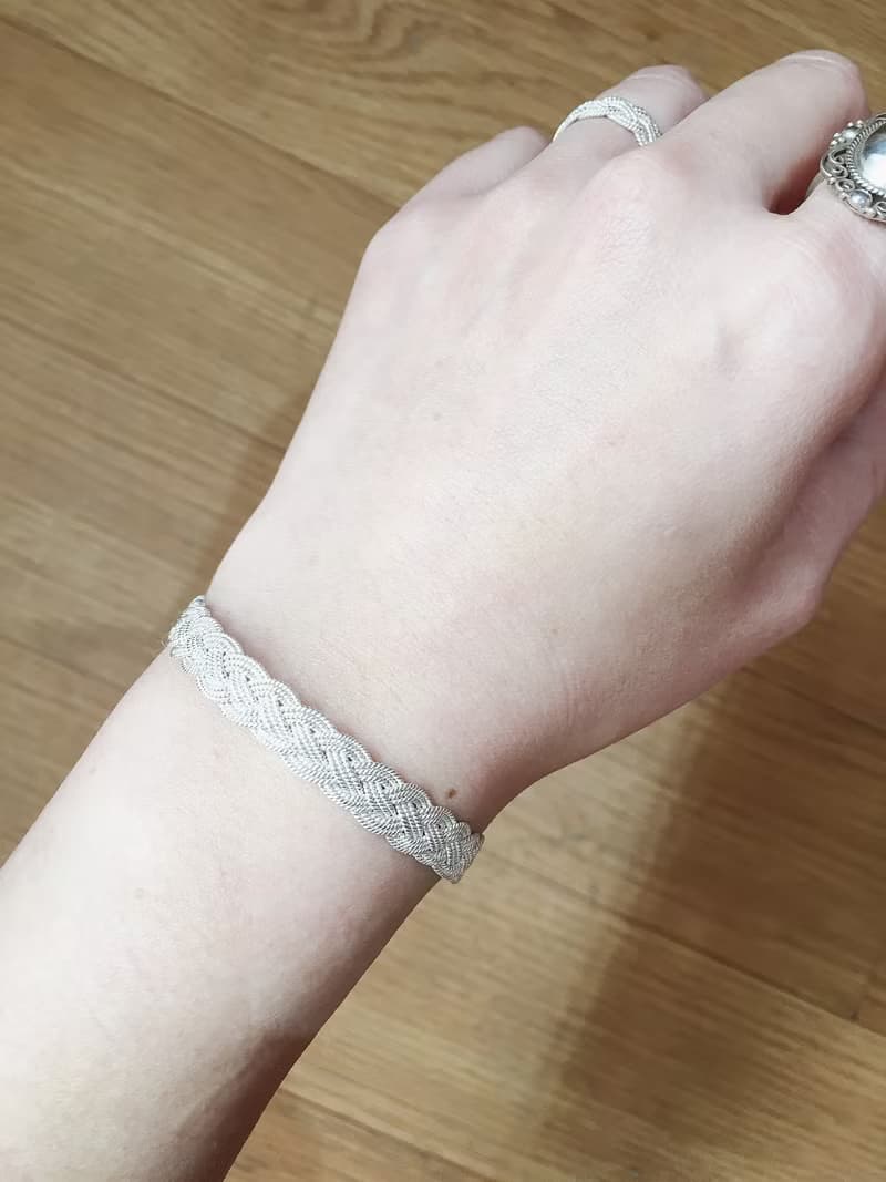手工 編織 銀手鍊 純手工 尼泊爾製 925純銀