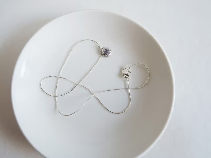 925純銀 原焠 彩色 藍寶石 尖晶石 原礦 蛇鍊 項鍊 免費送禮包裝