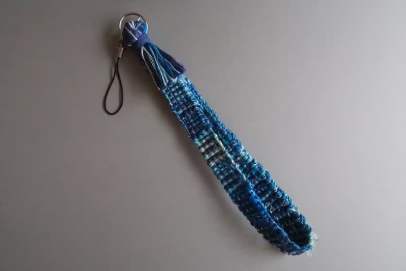 Strap13　カメラストラップ　20cm　ロング　携帯電話　スマホ　手織り　blue　gift 　禮物　相機掛繩　生日禮物 【再販】
