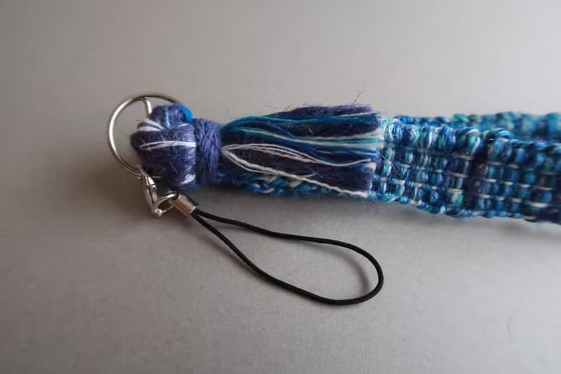 Strap13　カメラストラップ　20cm　ロング　携帯電話　スマホ　手織り　blue　gift 　禮物　相機掛繩　生日禮物 【再販】