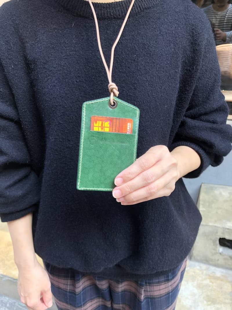 識別證套/卡套  -植鞣牛革製 -