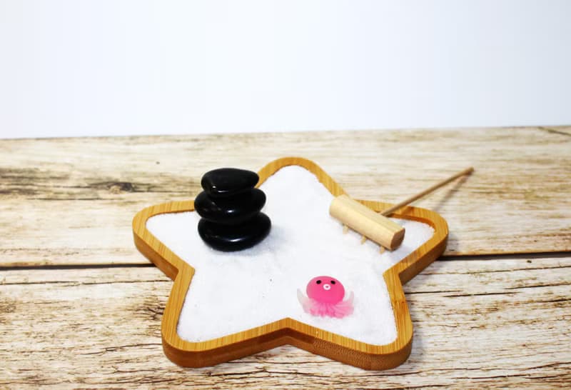 DIY手作材料包 居家迷你禪庭園 枯山水 星星款(含教學電子檔)