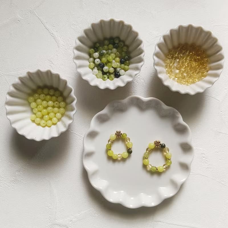 妙趣橫生天然晶石尾戒(檸檬玉.黃水晶.俄羅斯花玉)增強能量.招財