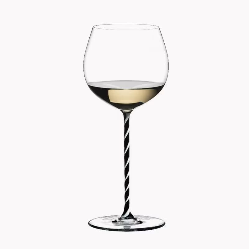620cc【奧地利Riedel】Riedel Fatto a Mano黑白螺旋杯梗水晶杯