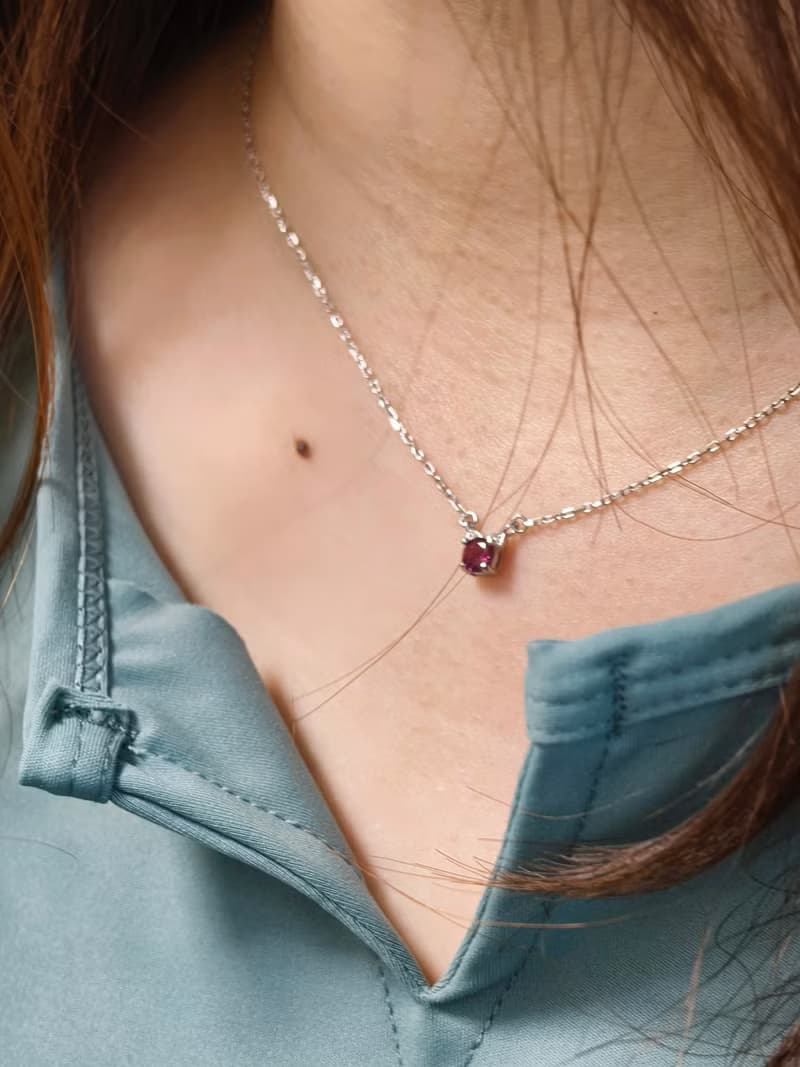 天然玫瑰石榴石 貓咪耳環 貓咪項鍊 貓咪戒指 925銀【聖誕飾品】