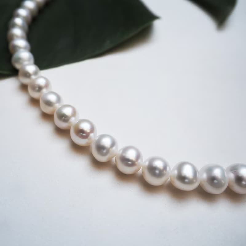 pearl necklace_珍珠項鍊 各尺寸珍珠可選擇 淡水珍珠