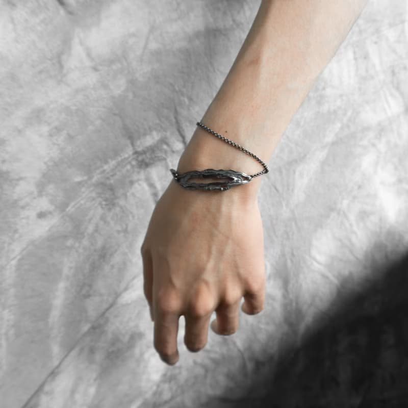 沉積 Sedimentary I 【磐】鎖骨鏈 / 手鍊 - 染黑