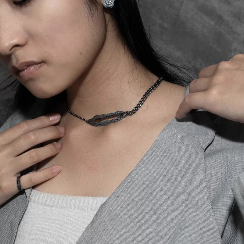 沉積 Sedimentary I 【磐】鎖骨鏈 / 手鍊 - 染黑
