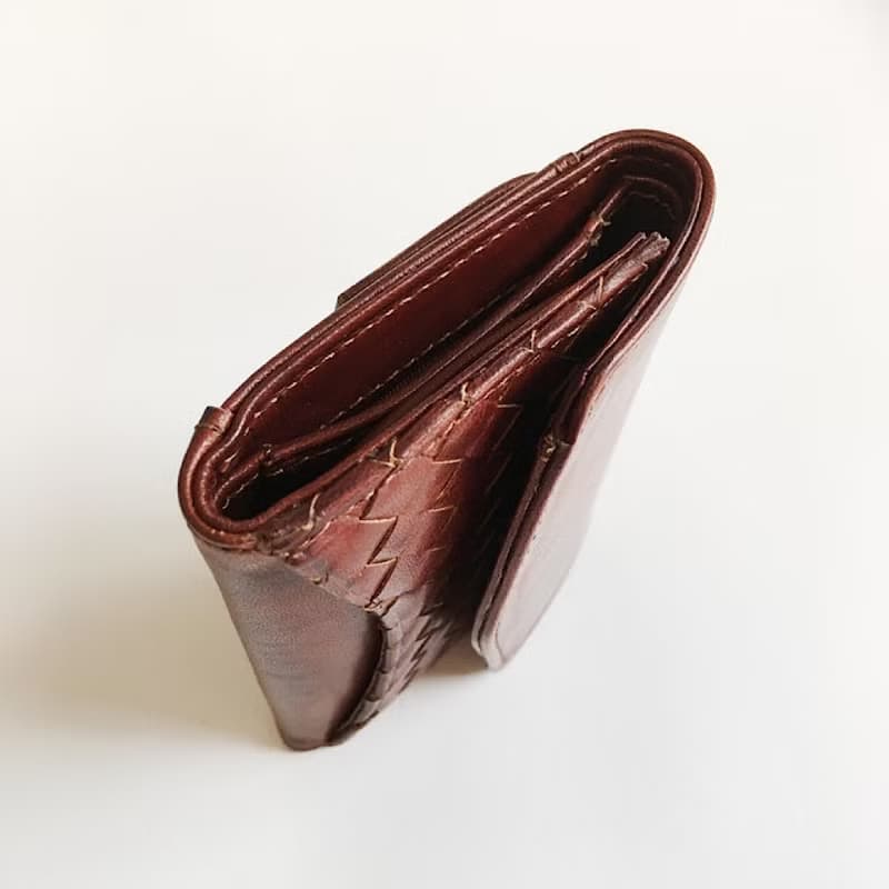 小さな三つ折り財布　Jackマイクロウォレット Brown 名入れ・ギフト包装無料