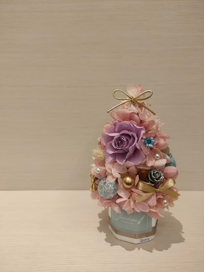 Sheer Whisper絮語藏花 DIY材料包_聖誕擴香小花樹/永生花聖誕樹