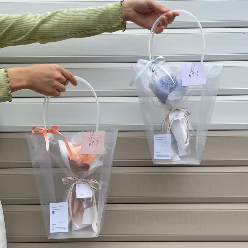 【單支永生玫瑰】乾燥玫瑰色 永生花 母親節 婚禮小物 附提袋