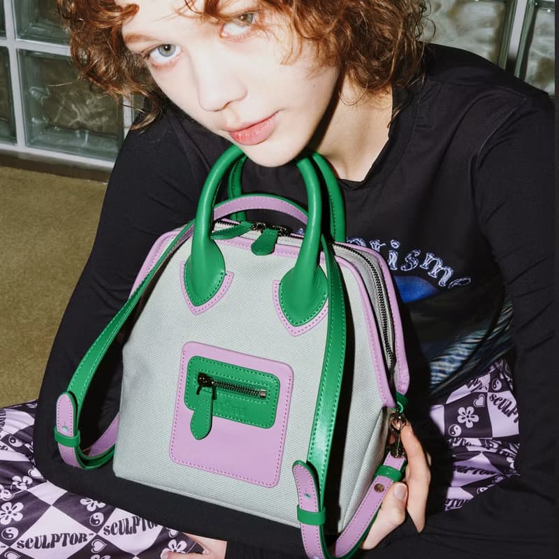 Play Lilac 3Way Tote Bag (Two-tone Canvas + ITALY Cow Leather)