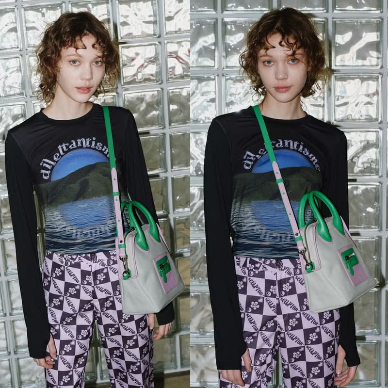 Play Lilac 3Way Tote Bag (Two-tone Canvas + ITALY Cow Leather)