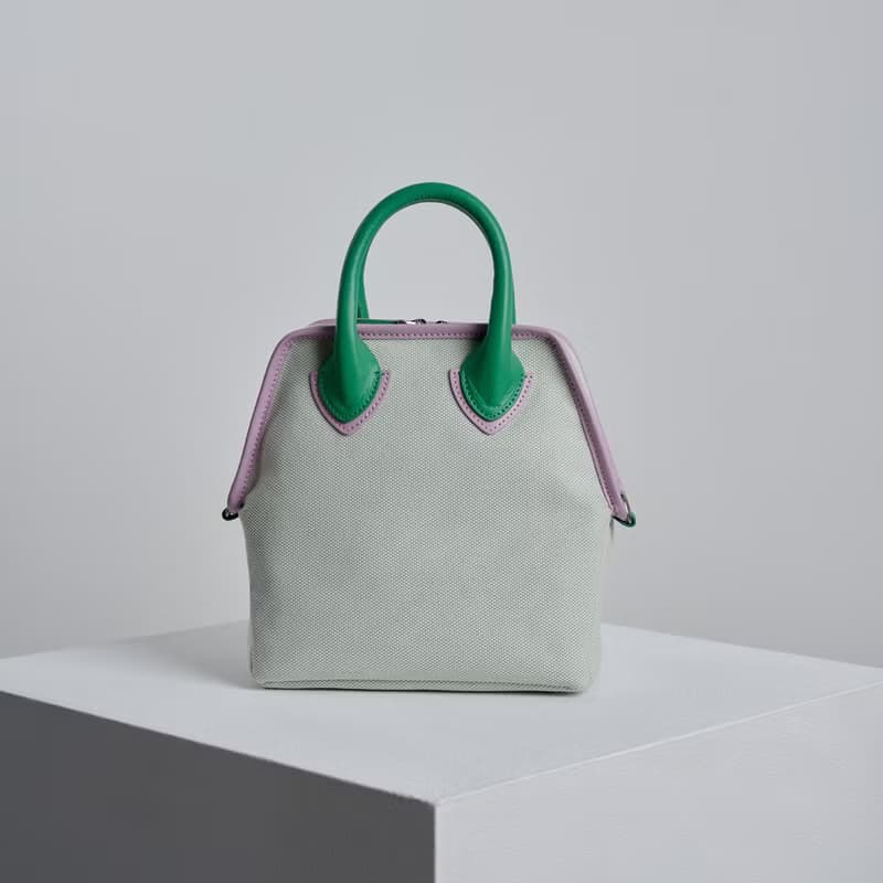 Play Lilac 3Way Tote Bag (Two-tone Canvas + ITALY Cow Leather)