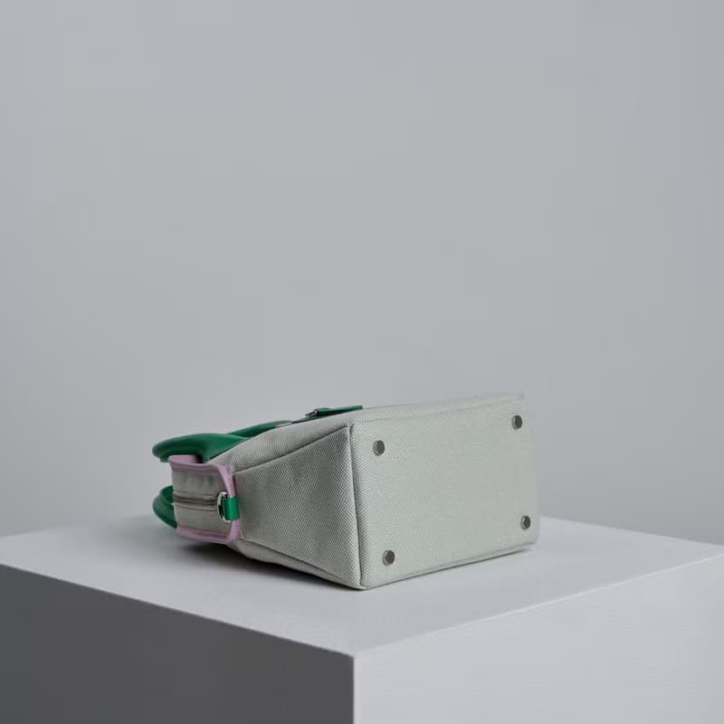 Play Lilac 3Way Tote Bag (Two-tone Canvas + ITALY Cow Leather)