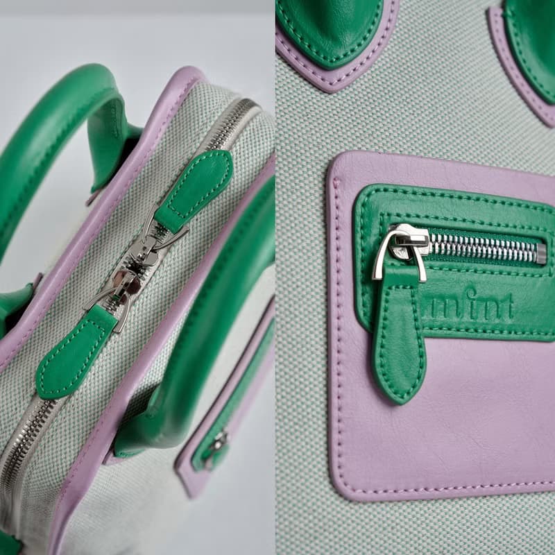 Play Lilac 3Way Tote Bag (Two-tone Canvas + ITALY Cow Leather)