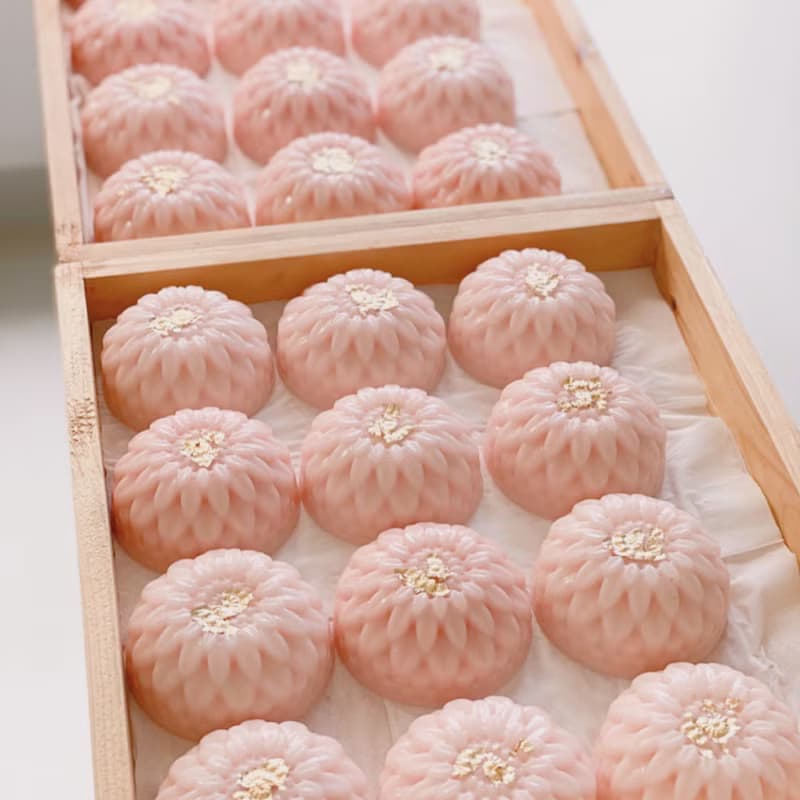 快速出貨|滿月金箔花餅手工香皂120g|奉茶公司企業伴手禮贈品禮品