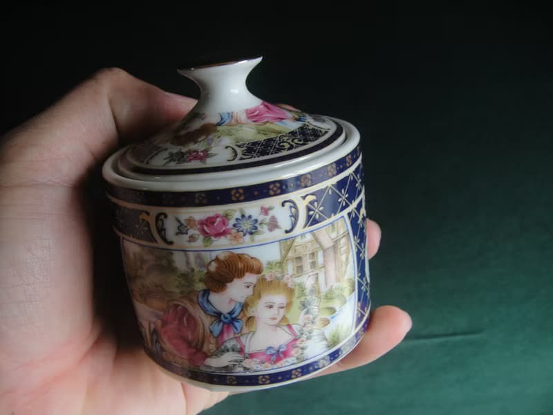 【老時光 OLD-TIME】早期二手日本精緻美圖茶具組(5杯5盤兩壺一罐
