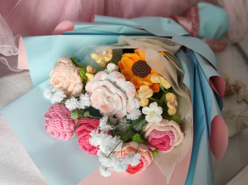 鈎織玫瑰花束