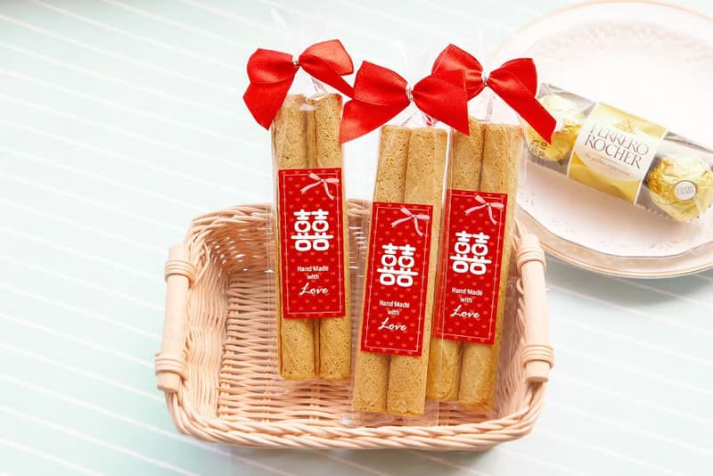 婚禮小物 囍字日式蛋捲(滿百份免費印名字) 二次進場 送客禮物