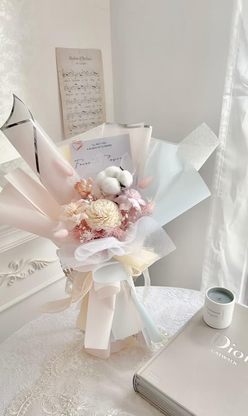 幻彩柔光永生乾燥花束