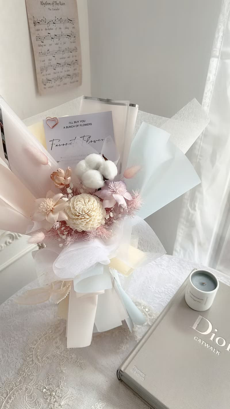 幻彩柔光永生乾燥花束