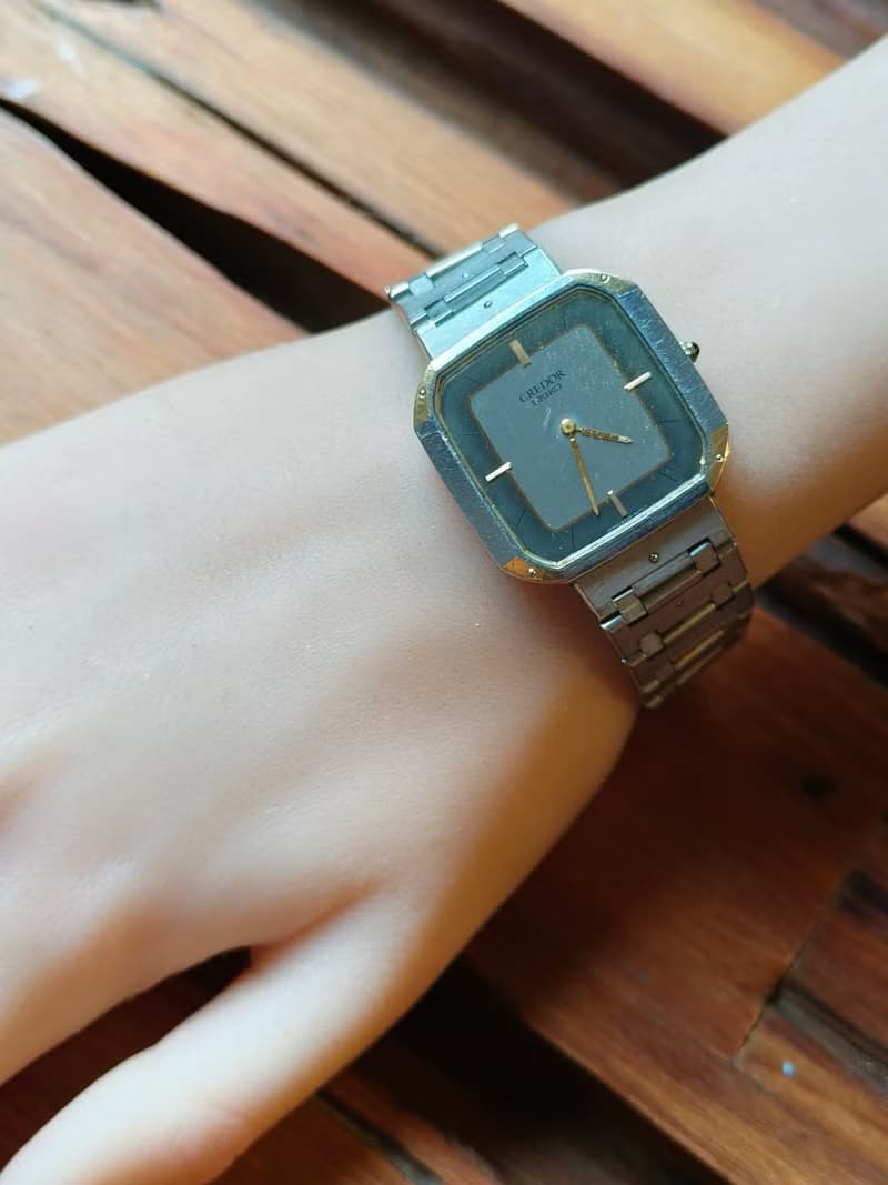 SEIKO旗下 頂級 CREDOR貴朵品牌 精鋼 石英錶