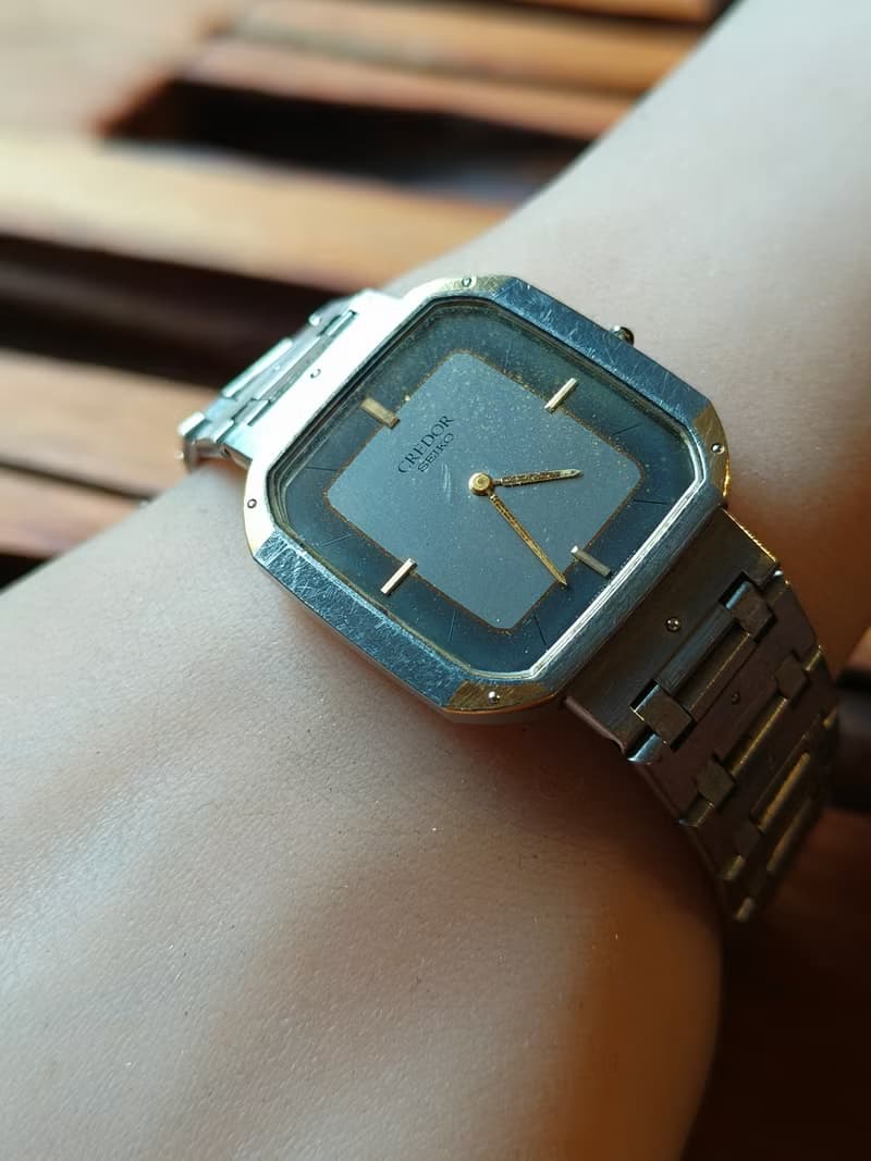 SEIKO旗下 頂級 CREDOR貴朵品牌 精鋼 石英錶