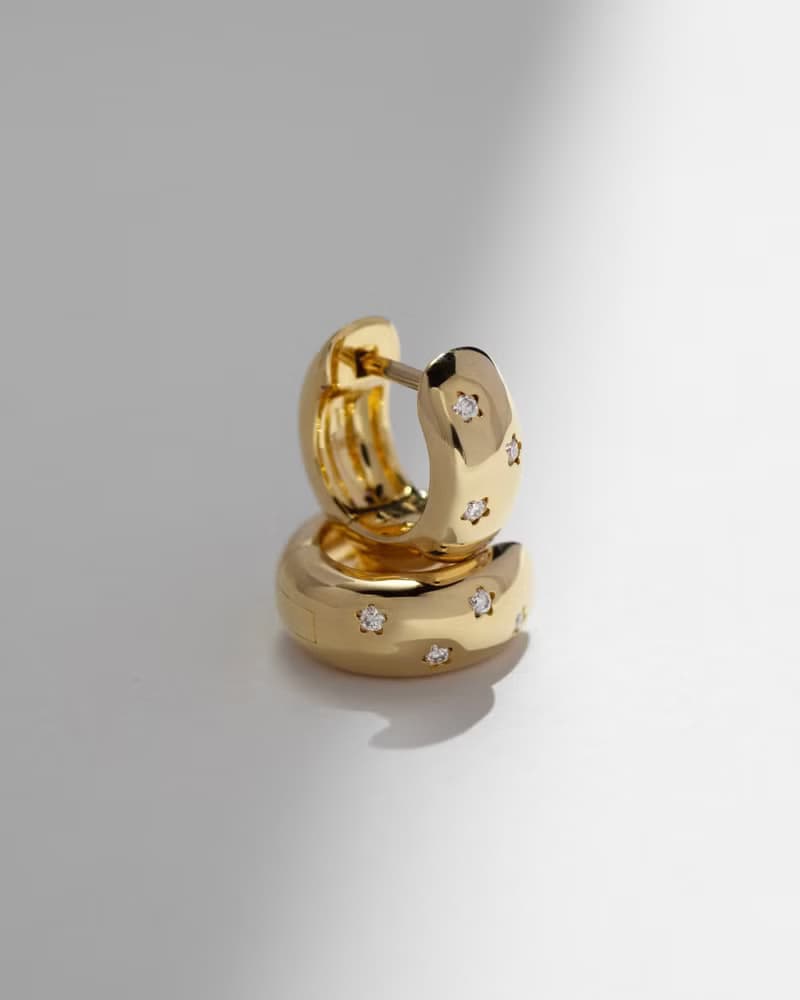 Flora  │ 小花耳圈 輕珠寶 純銀耳環