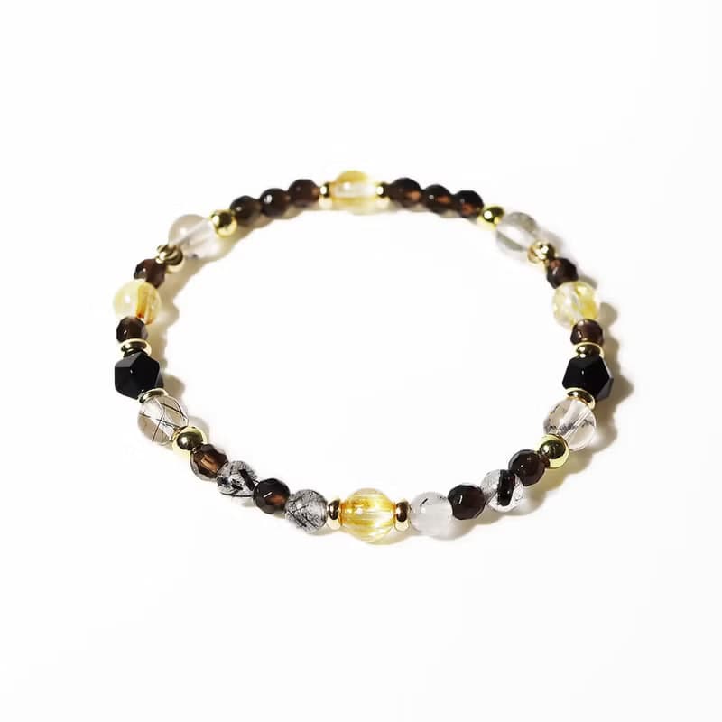 晨曦絮語 | A51鈦晶黑髮晶黑瑪瑙水晶手鍊