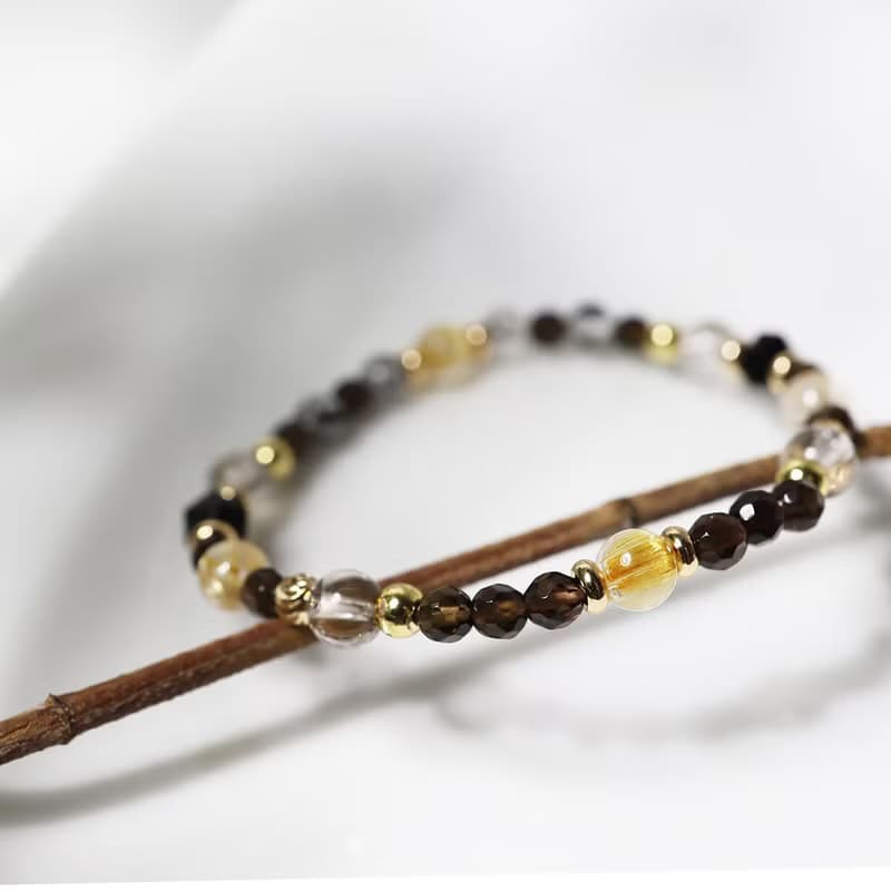 晨曦絮語 | A51鈦晶黑髮晶黑瑪瑙水晶手鍊