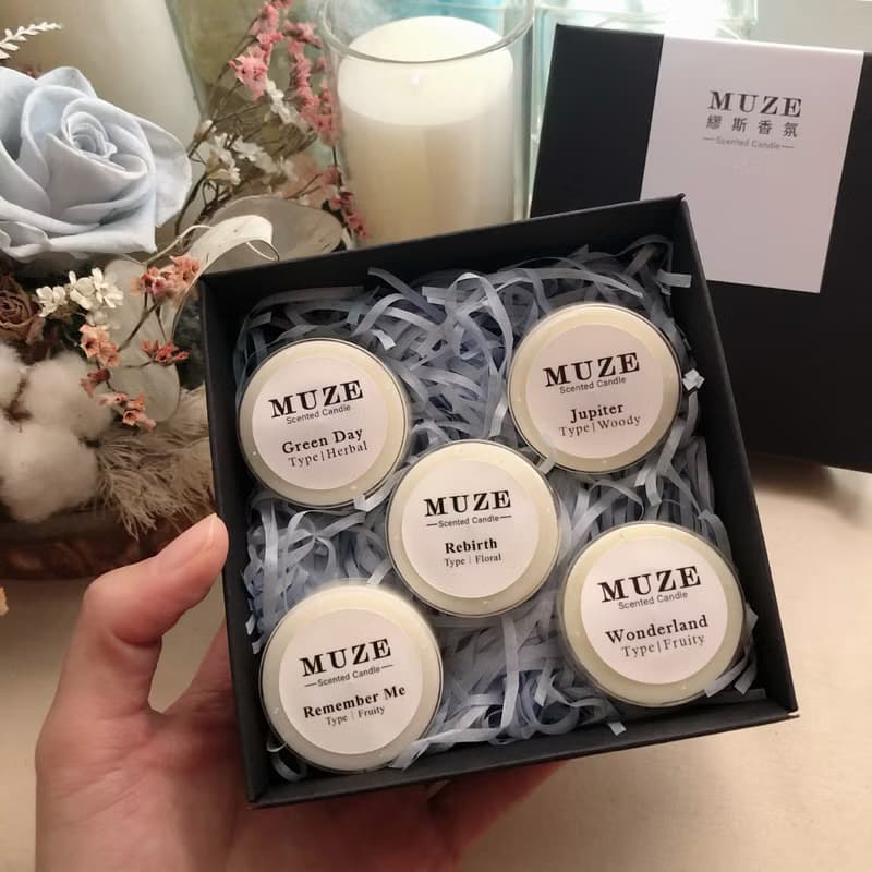 【交換禮物推薦】手工香氛蠟燭 茶蠟蠟燭15g 五入優惠禮盒組