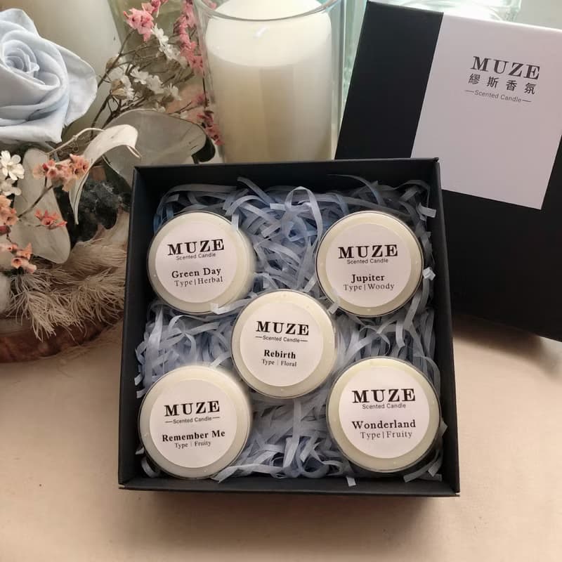 【交換禮物推薦】手工香氛蠟燭 茶蠟蠟燭15g 五入優惠禮盒組