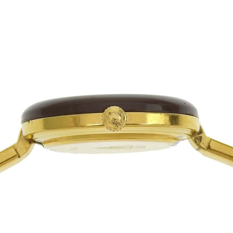 【日本直送】グッチ GUCCI チェンジベゼル 腕時計 11/12.2 金メッキ クオーツ アナログ表示 白文字盤 レディース【中古】