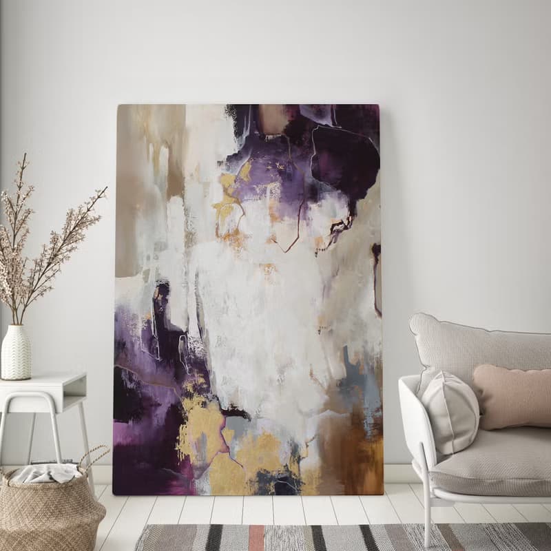 Violet Gold Painting | Violet Gold Abstract | Violet Gold Wall Art | Bloom