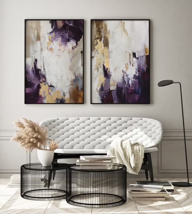 Violet Gold Painting | Violet Gold Abstract | Violet Gold Wall Art | Bloom