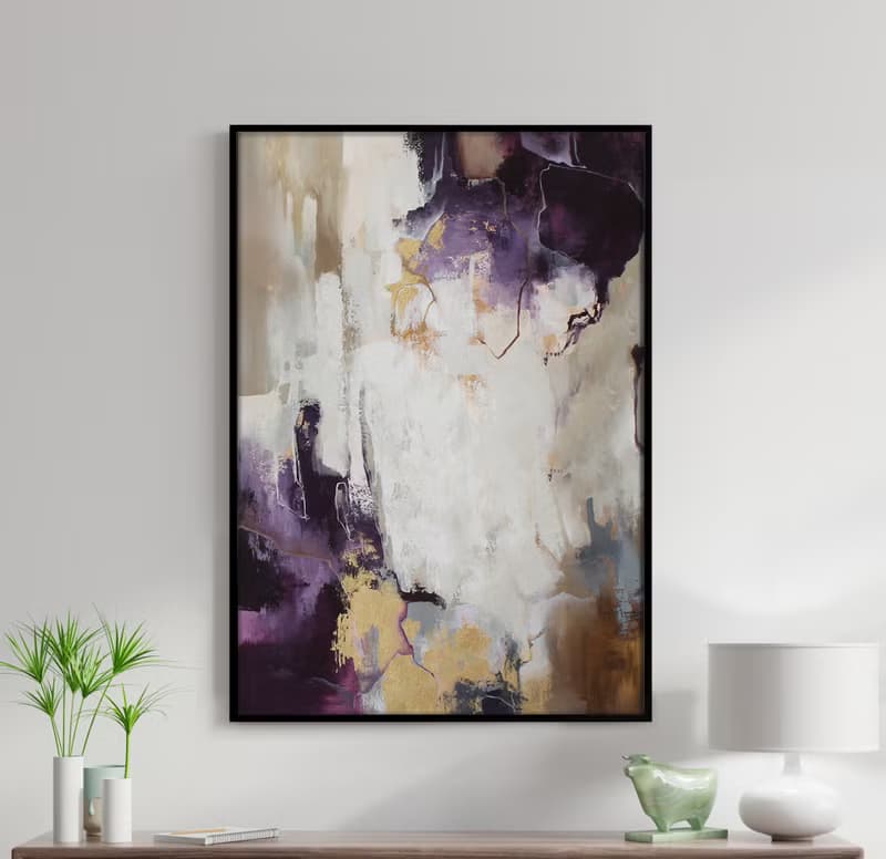 Violet Gold Painting | Violet Gold Abstract | Violet Gold Wall Art | Bloom