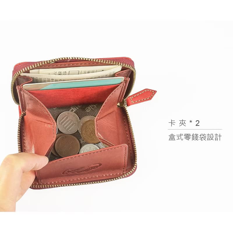 【情人節禮物/24H出貨】錢包 真皮零錢包推薦 男女適用 植鞣革