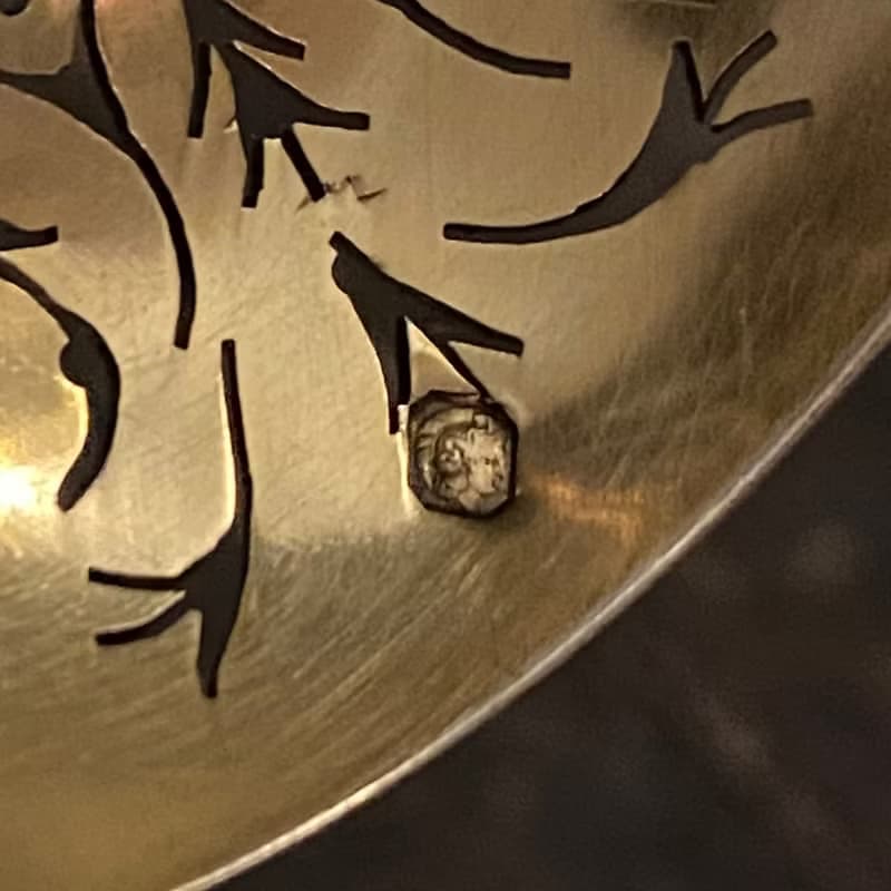 法國百年路易16風格 純銀鍍金濾茶匙