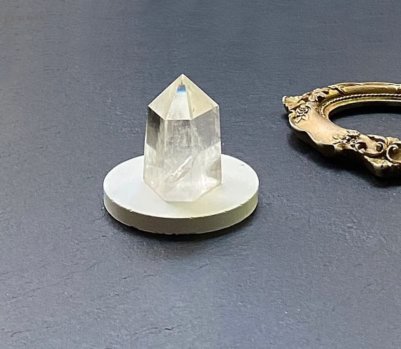 能量擺件-天使之翼 天然冰透可愛胖胖藍針白水晶能量柱 冥想 療癒