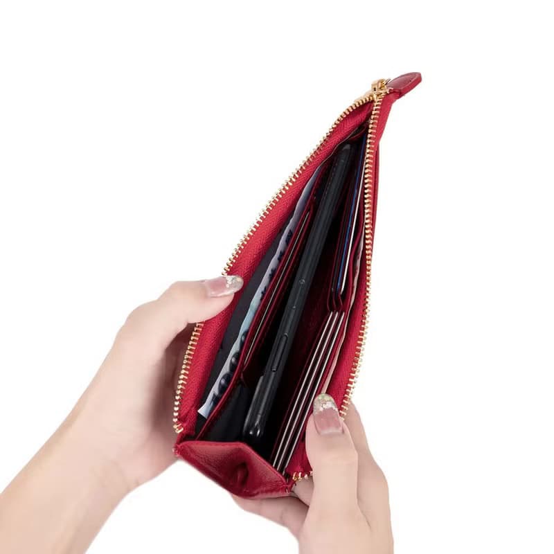 長夾-柔軟薄款牛皮多卡層長夾-5801-8-多色任選