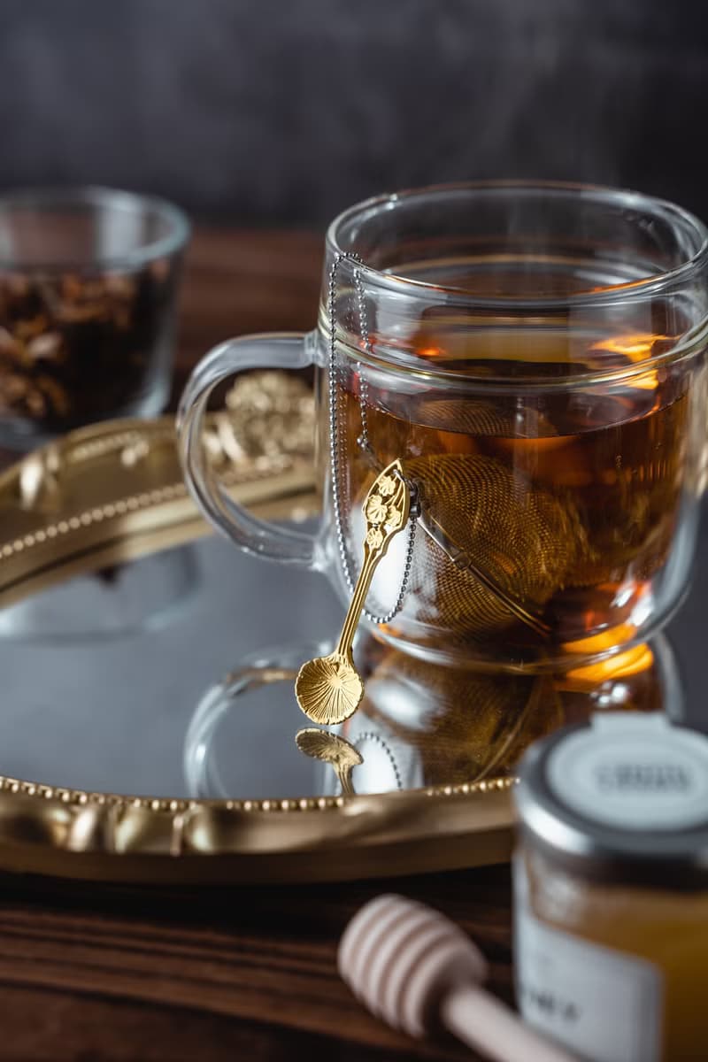 01LIV不銹鋼濾茶器 CHICHI濾茶球 小葉勺吊饰 原創設計 泡茶器
