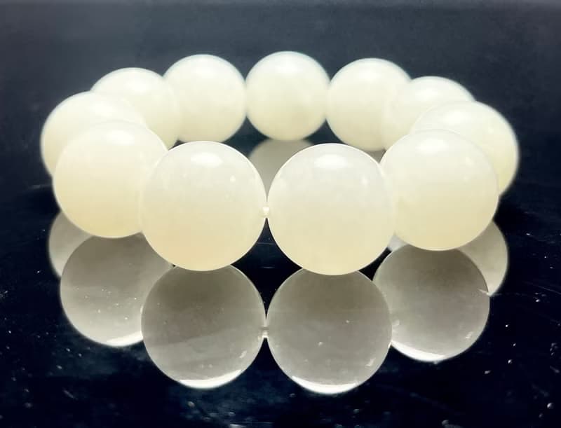 新疆和闐羊脂白玉  20mm帝王手串