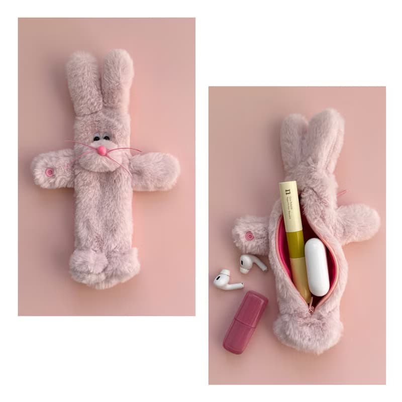 Hug Me pouch - gray bunny