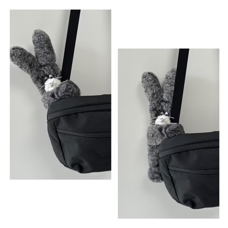 Hug Me pouch - gray bunny